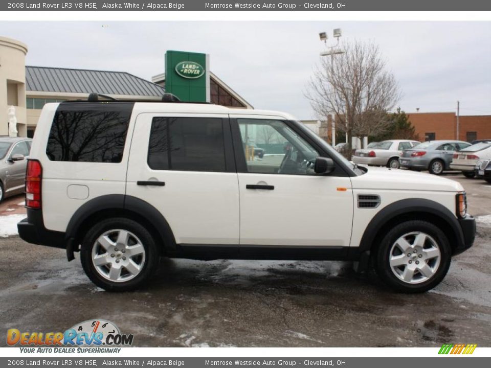 2008 Land Rover LR3 V8 HSE Alaska White / Alpaca Beige Photo #8