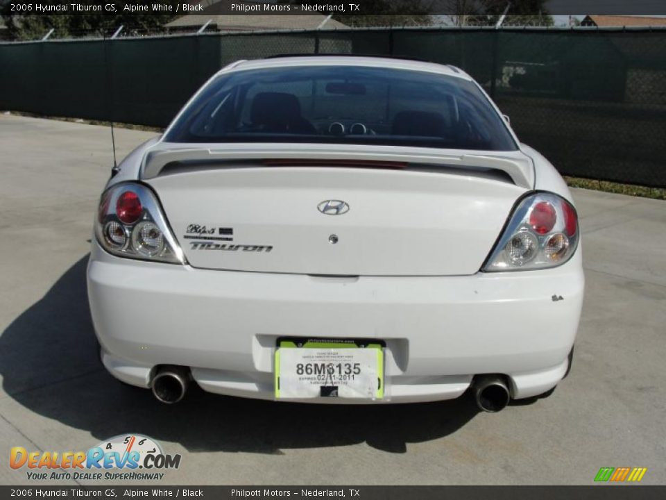 2006 Hyundai Tiburon GS Alpine White / Black Photo #4