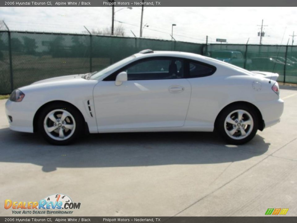 2006 Hyundai Tiburon GS Alpine White / Black Photo #6