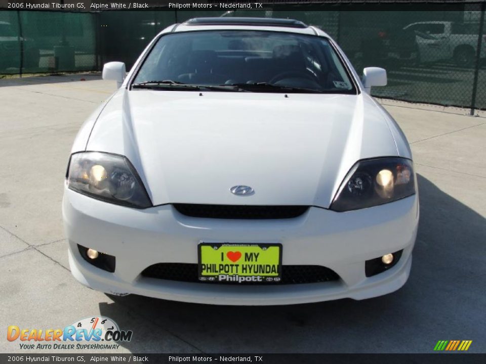 2006 Hyundai Tiburon GS Alpine White / Black Photo #8