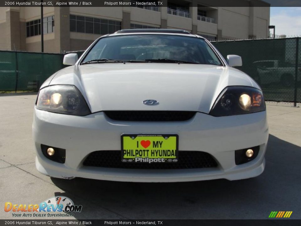 2006 Hyundai Tiburon GS Alpine White / Black Photo #9