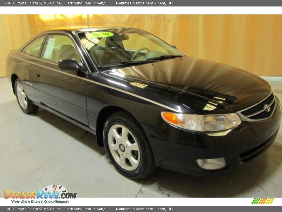 2000 Toyota Solara SE V6 Coupe Black Sand Pearl / Ivory Photo #6