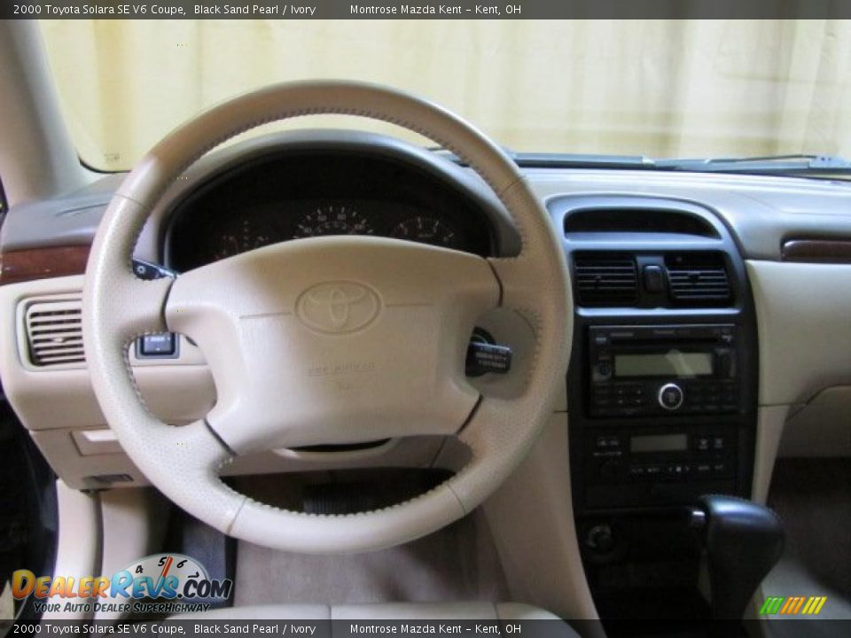 2000 Toyota Solara SE V6 Coupe Black Sand Pearl / Ivory Photo #12