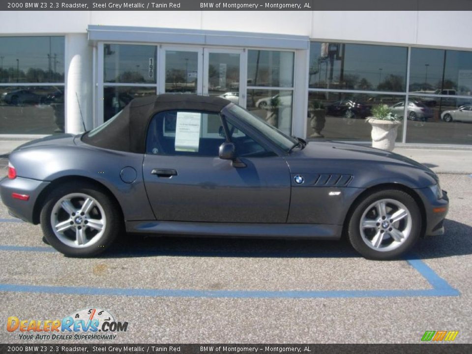 2000 BMW Z3 2.3 Roadster Steel Grey Metallic / Tanin Red Photo #5