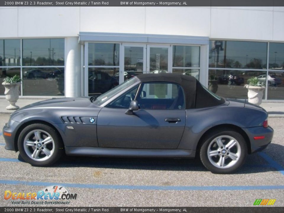 2000 BMW Z3 2.3 Roadster Steel Grey Metallic / Tanin Red Photo #6