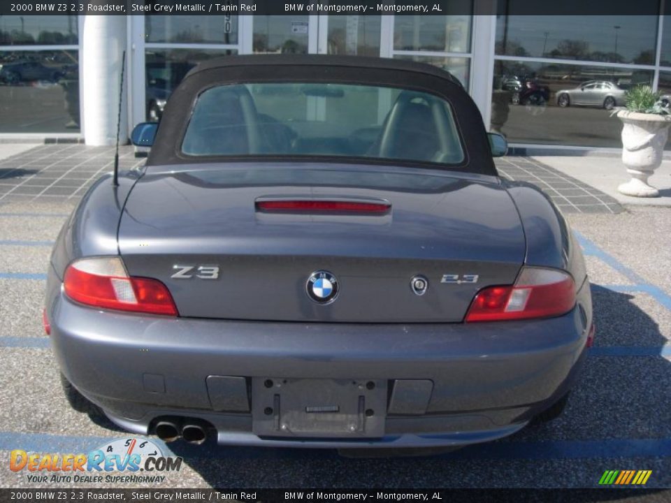 2000 BMW Z3 2.3 Roadster Steel Grey Metallic / Tanin Red Photo #12