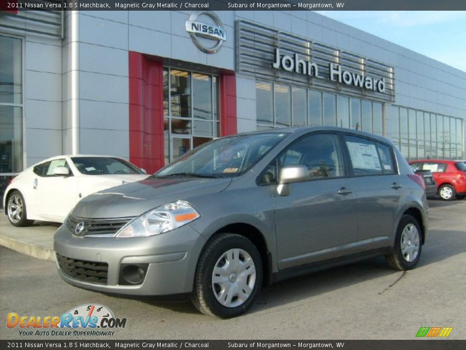 2011 Nissan Versa 1.8 S Hatchback Magnetic Gray Metallic / Charcoal Photo #1