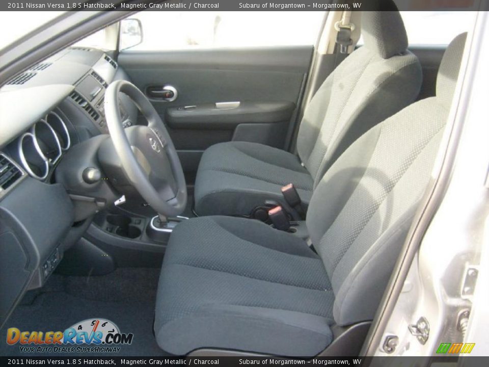 2011 Nissan Versa 1.8 S Hatchback Magnetic Gray Metallic / Charcoal Photo #3