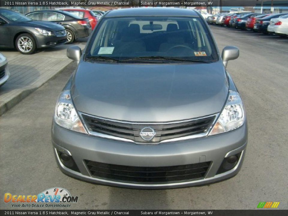 2011 Nissan Versa 1.8 S Hatchback Magnetic Gray Metallic / Charcoal Photo #11