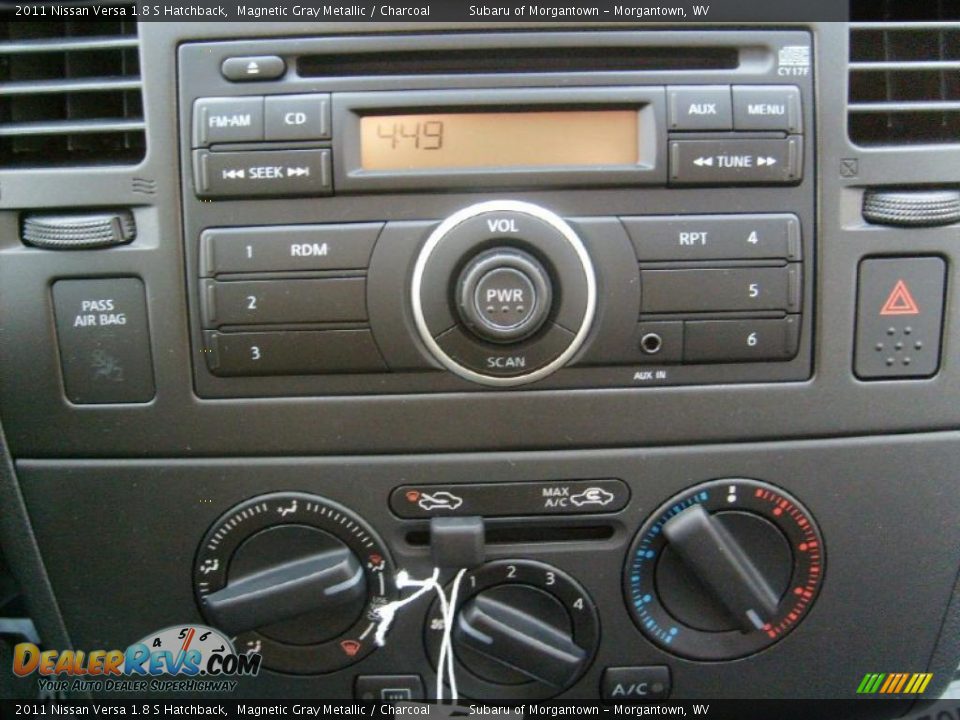 Controls of 2011 Nissan Versa 1.8 S Hatchback Photo #19