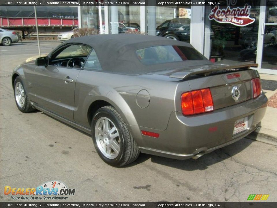 2005 Ford Mustang GT Premium Convertible Mineral Grey Metallic / Dark Charcoal Photo #3
