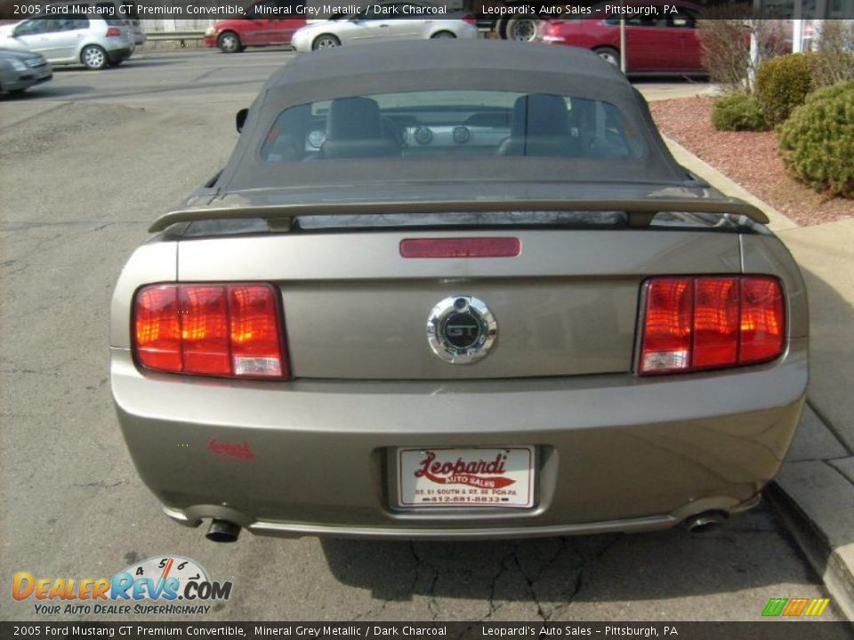 2005 Ford Mustang GT Premium Convertible Mineral Grey Metallic / Dark Charcoal Photo #4