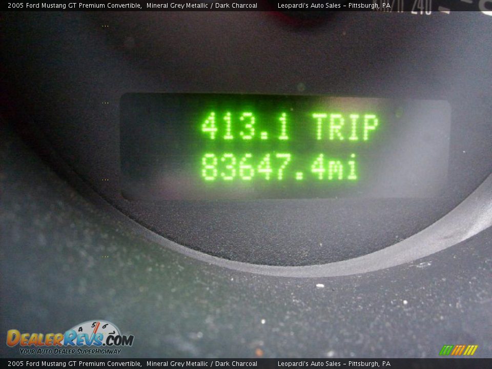 2005 Ford Mustang GT Premium Convertible Mineral Grey Metallic / Dark Charcoal Photo #27