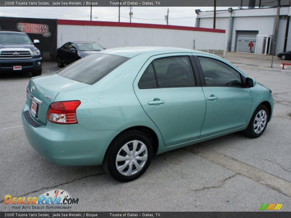 2008 Toyota Yaris Sedan Jade Sea Metallic / Bisque Photo #4