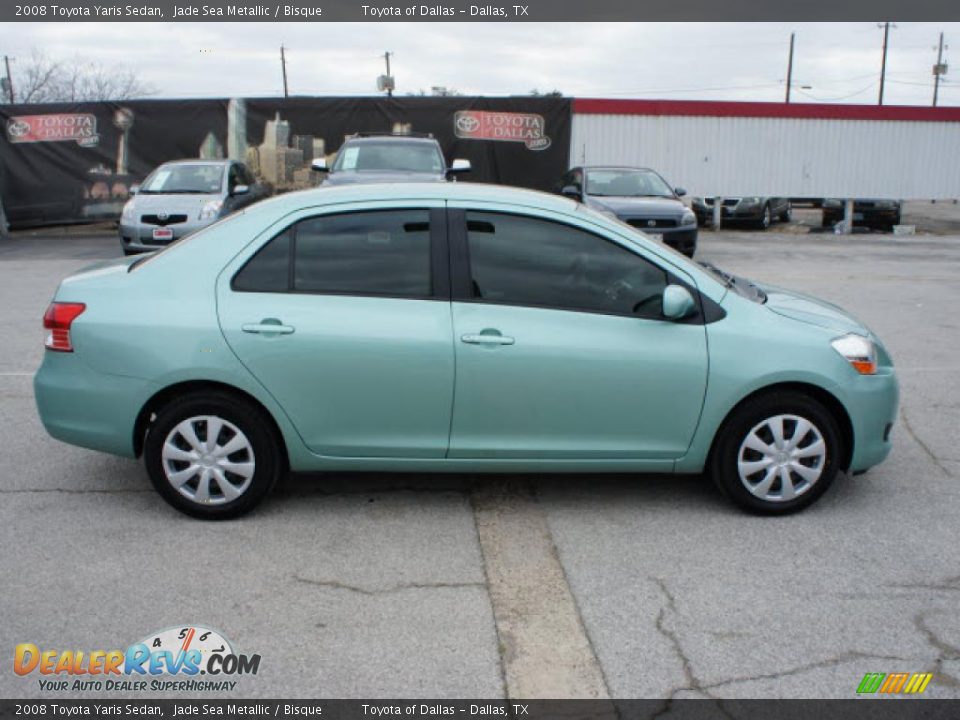 2008 Toyota Yaris Sedan Jade Sea Metallic / Bisque Photo #5