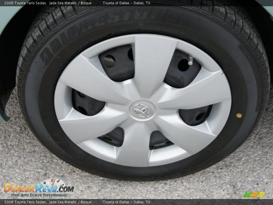 2008 Toyota Yaris Sedan Jade Sea Metallic / Bisque Photo #7