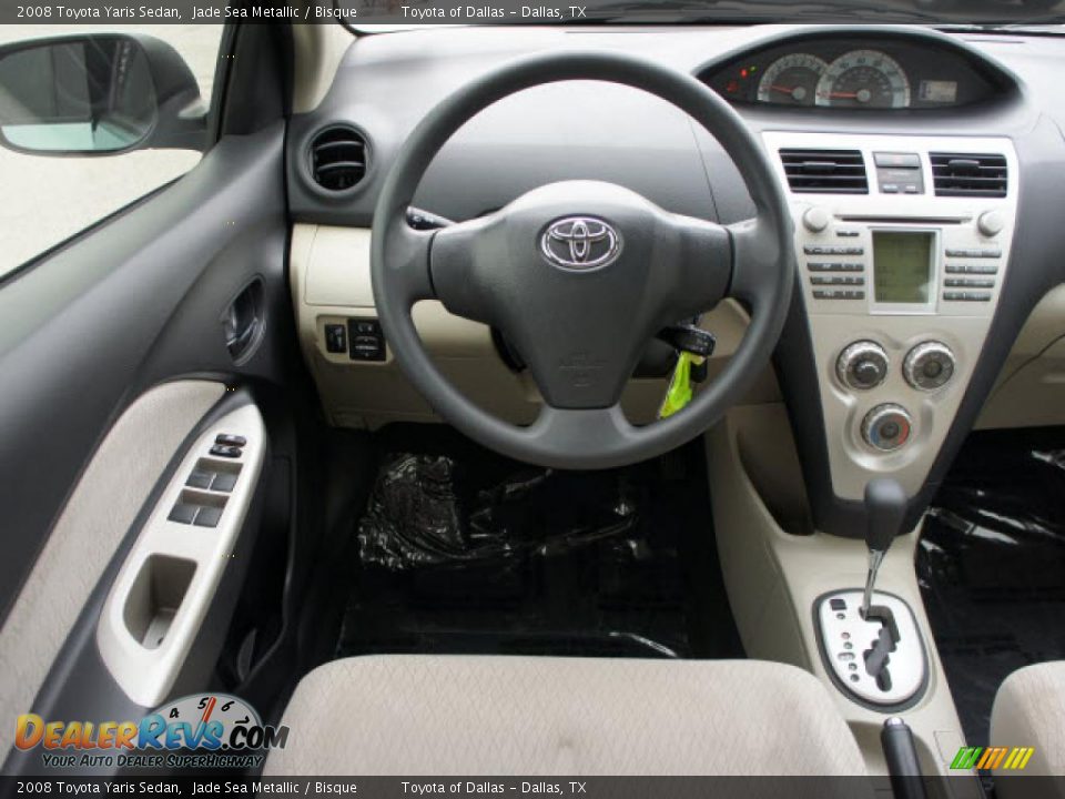 2008 Toyota Yaris Sedan Jade Sea Metallic / Bisque Photo #9