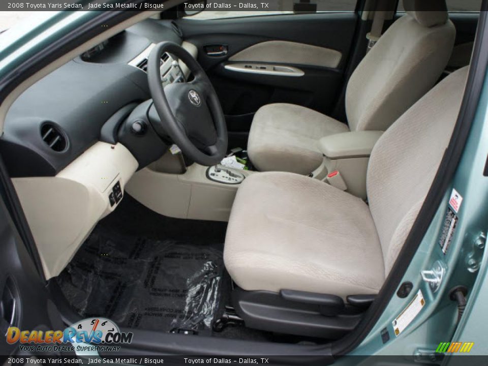 2008 Toyota Yaris Sedan Jade Sea Metallic / Bisque Photo #10