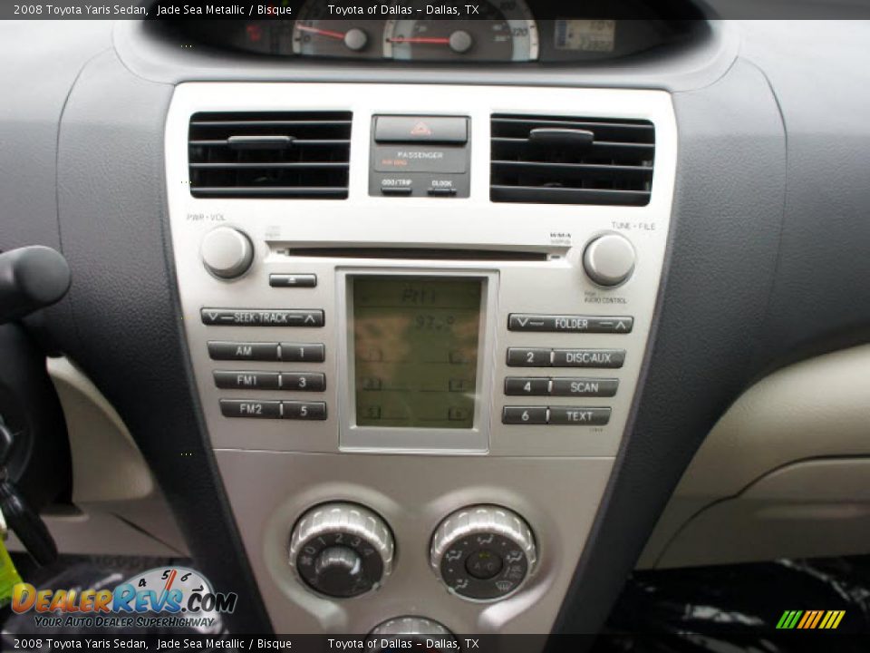 2008 Toyota Yaris Sedan Jade Sea Metallic / Bisque Photo #11