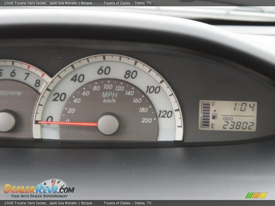 2008 Toyota Yaris Sedan Jade Sea Metallic / Bisque Photo #12