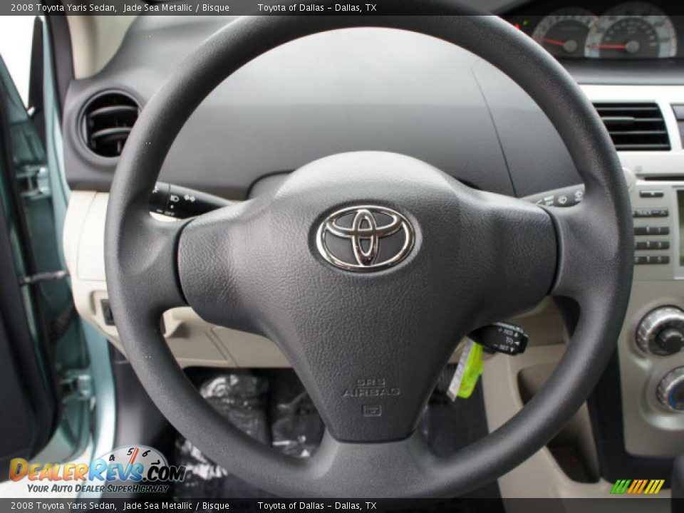 2008 Toyota Yaris Sedan Jade Sea Metallic / Bisque Photo #13