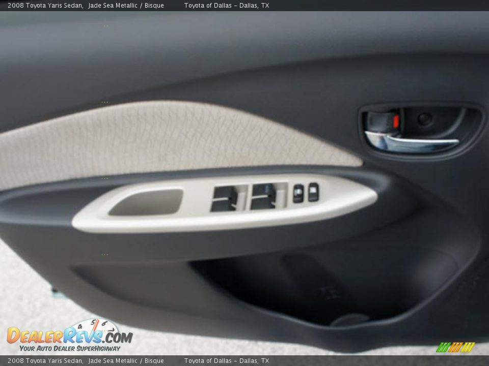 2008 Toyota Yaris Sedan Jade Sea Metallic / Bisque Photo #14