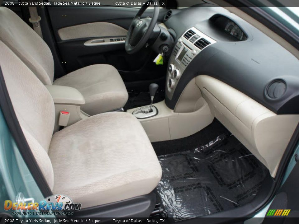 2008 Toyota Yaris Sedan Jade Sea Metallic / Bisque Photo #16