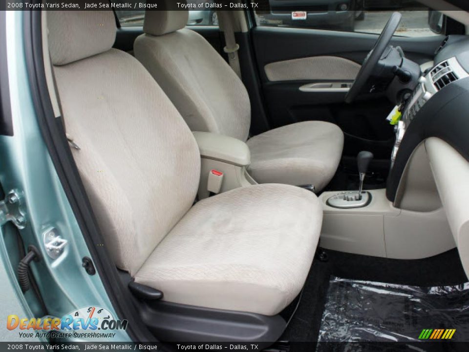 2008 Toyota Yaris Sedan Jade Sea Metallic / Bisque Photo #17