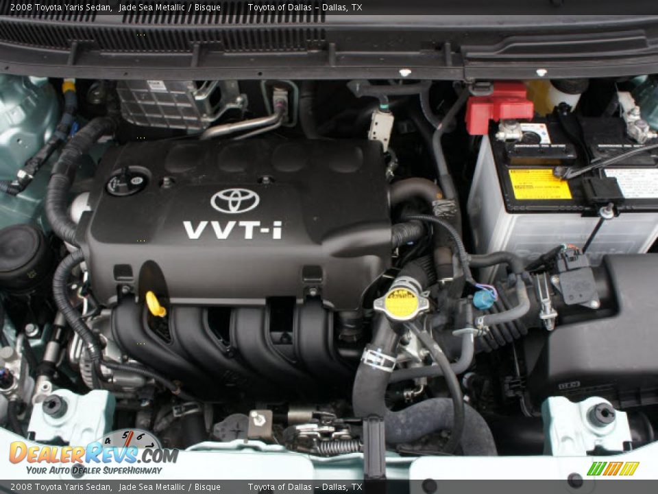 2008 Toyota Yaris Sedan Jade Sea Metallic / Bisque Photo #20