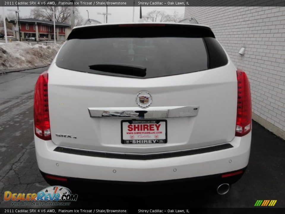 2011 Cadillac SRX 4 V6 AWD Platinum Ice Tricoat / Shale/Brownstone Photo #6
