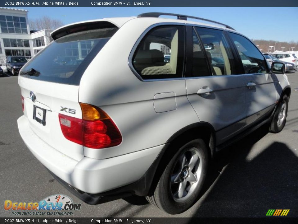 2002 BMW X5 4.4i Alpine White / Beige Photo #5
