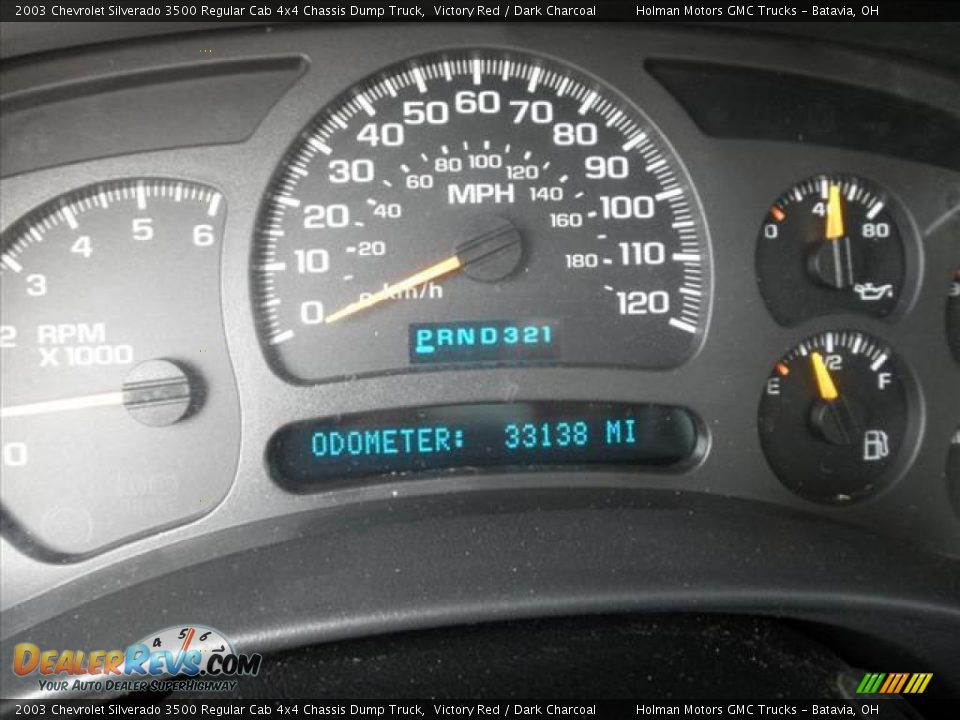 2003 Chevrolet Silverado 3500 Regular Cab 4x4 Chassis Dump Truck Gauges Photo #8