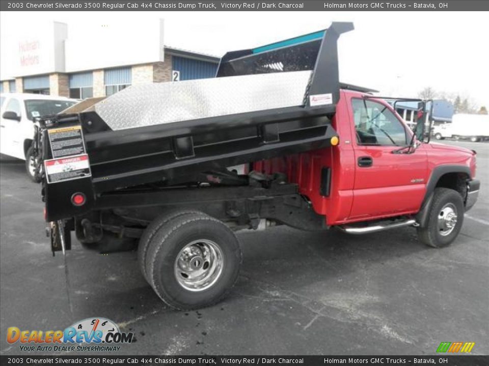 Victory Red 2003 Chevrolet Silverado 3500 Regular Cab 4x4 Chassis Dump Truck Photo #21