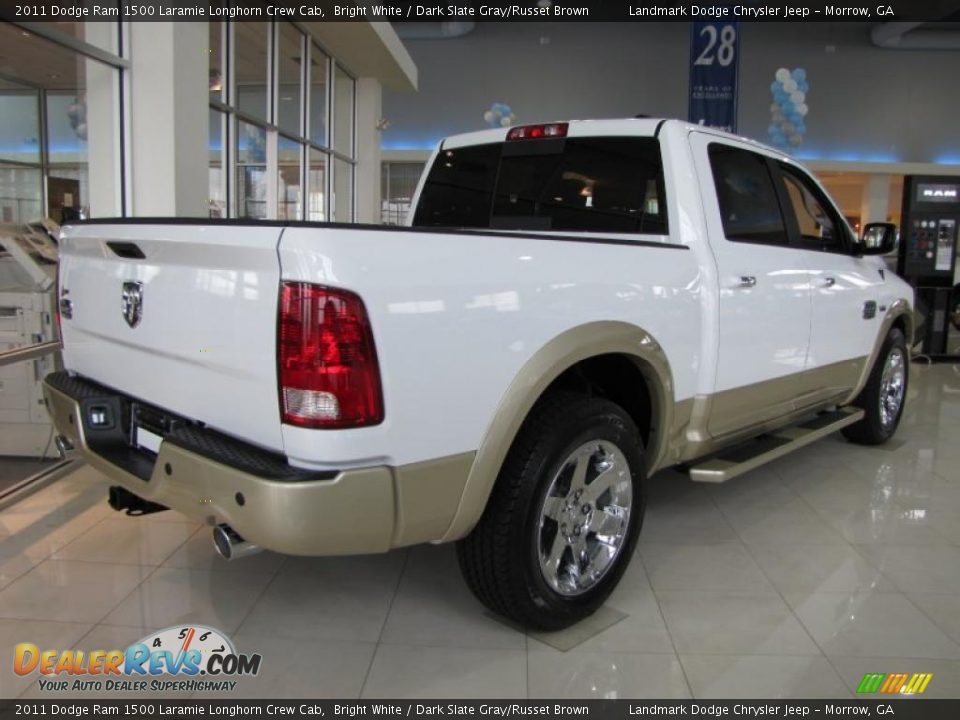 Bright White 2011 Dodge Ram 1500 Laramie Longhorn Crew Cab Photo #2