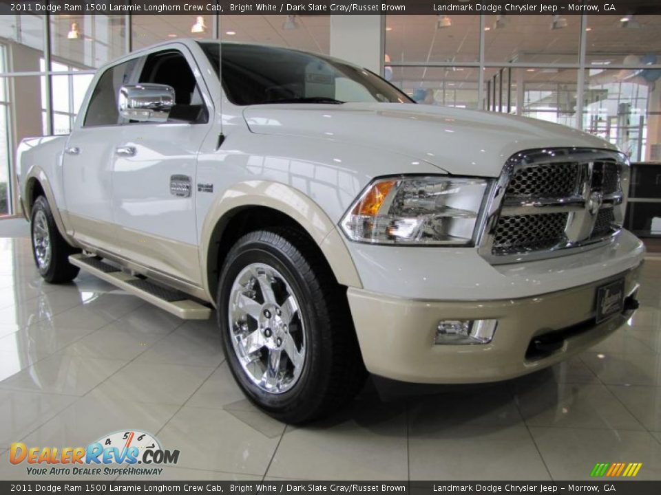 Front 3/4 View of 2011 Dodge Ram 1500 Laramie Longhorn Crew Cab Photo #3