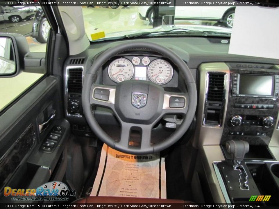 2011 Dodge Ram 1500 Laramie Longhorn Crew Cab Steering Wheel Photo #11