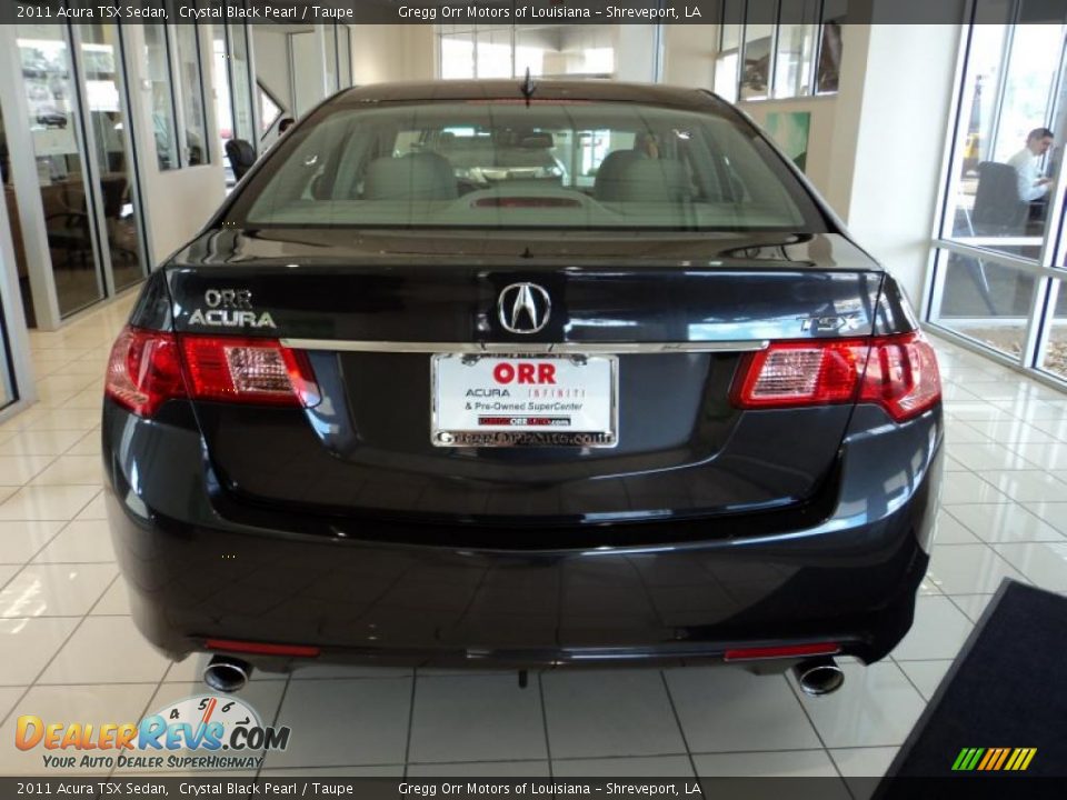 2011 Acura TSX Sedan Crystal Black Pearl / Taupe Photo #4