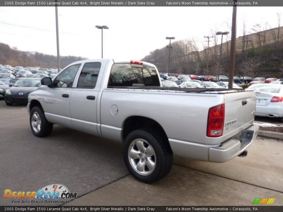 2003 Dodge Ram 1500 Laramie Quad Cab 4x4 Bright Silver Metallic / Dark Slate Gray Photo #4