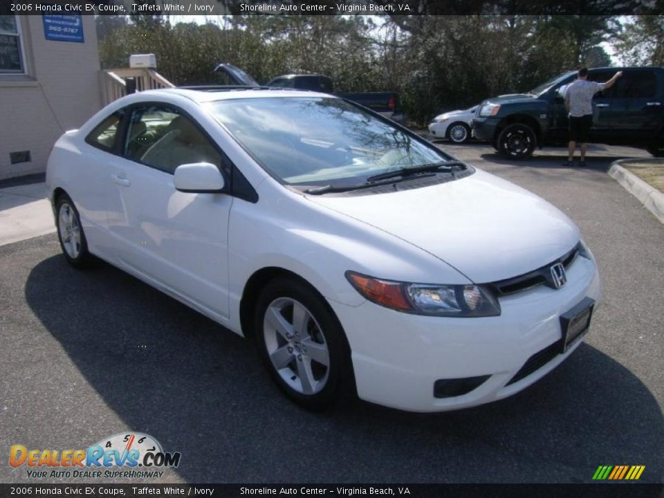 2006 Honda Civic on 2006 Honda Civic Ex Coupe Taffeta White   Ivory Photo  7