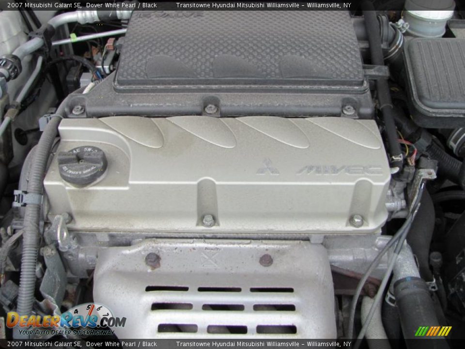 2007 Mitsubishi Galant SE Dover White Pearl / Black Photo #20