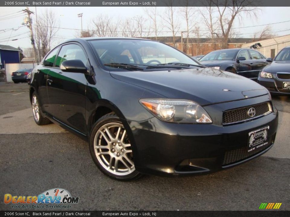 2006 Scion tC Black Sand Pearl / Dark Charcoal Photo #2