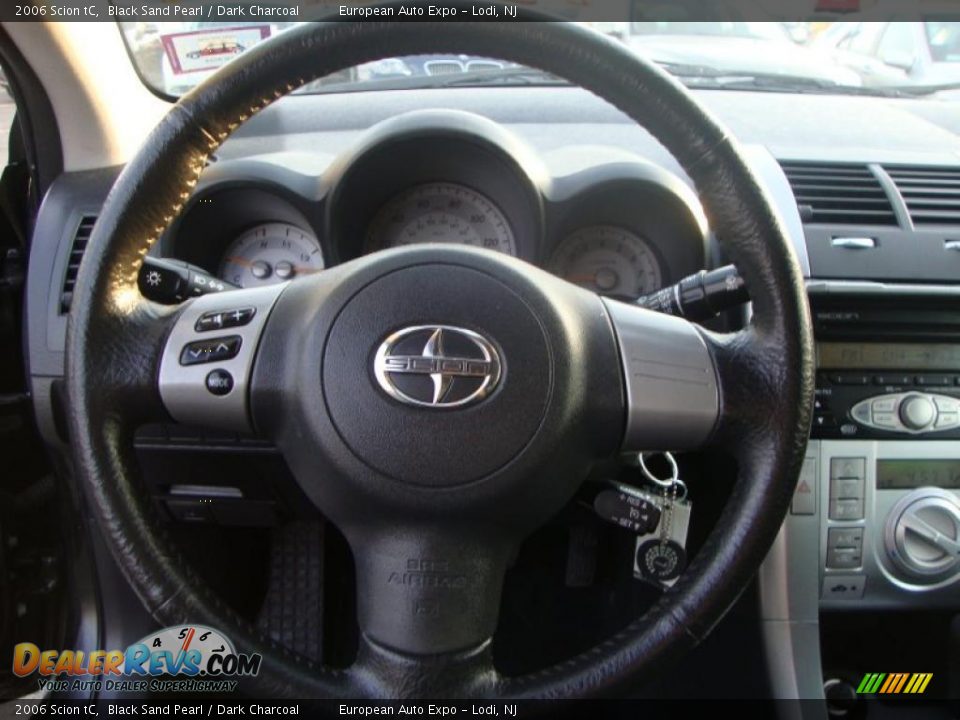 2006 Scion tC Black Sand Pearl / Dark Charcoal Photo #17