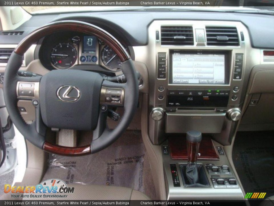 2011 Lexus GX 460 Premium Starfire White Pearl / Sepia/Auburn Bubinga Photo #16