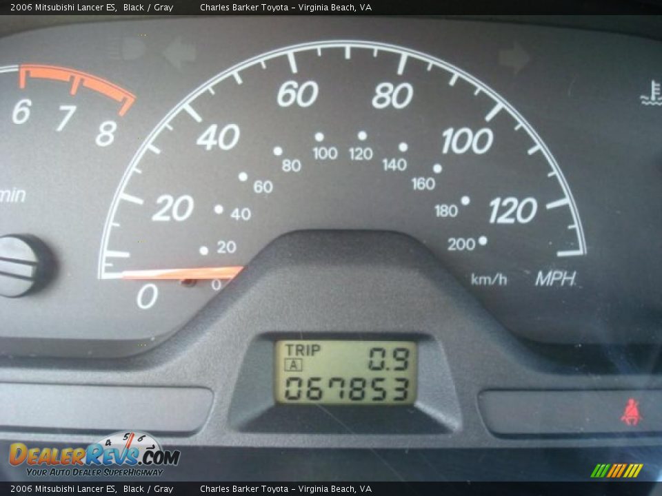 2006 Mitsubishi Lancer ES Black / Gray Photo #13