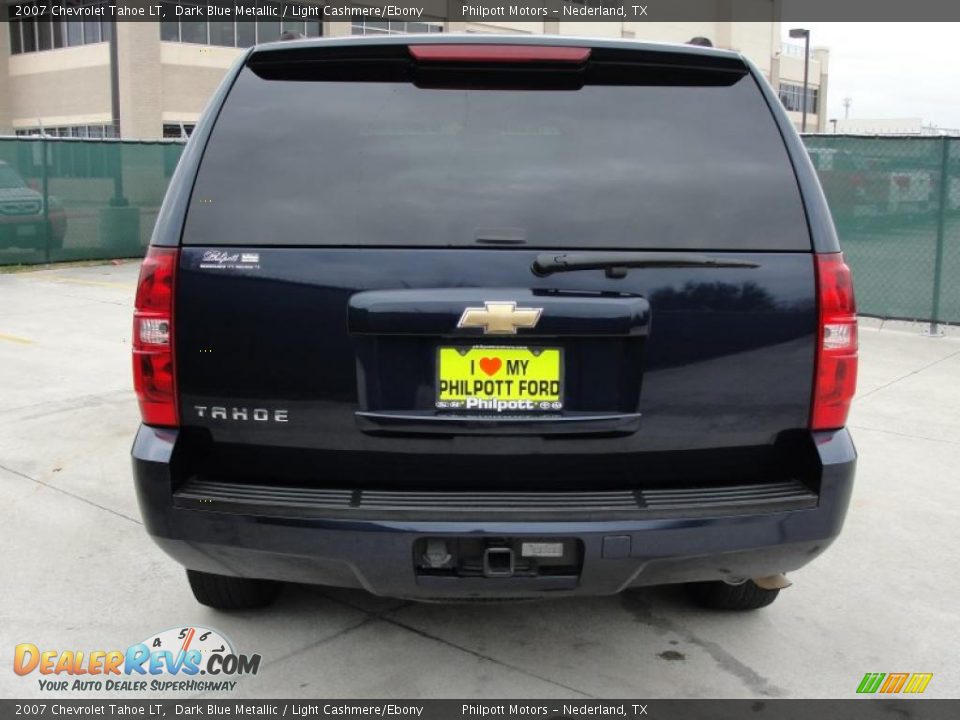 2007 Chevrolet Tahoe LT Dark Blue Metallic / Light Cashmere/Ebony Photo #4