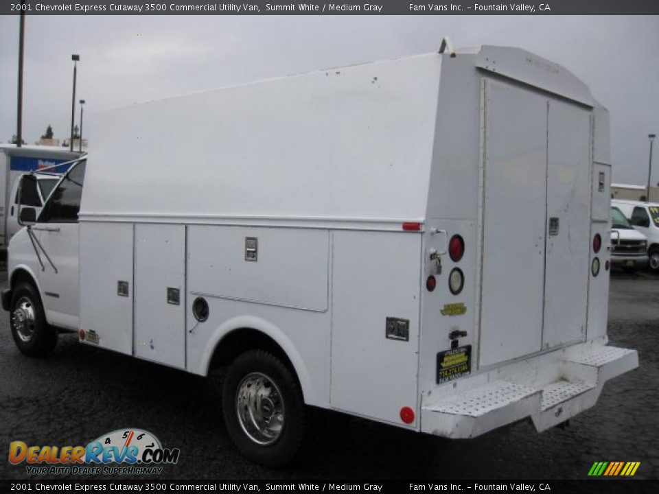 2001 Chevrolet Express Cutaway 3500 Commercial Utility Van Summit White / Medium Gray Photo #3