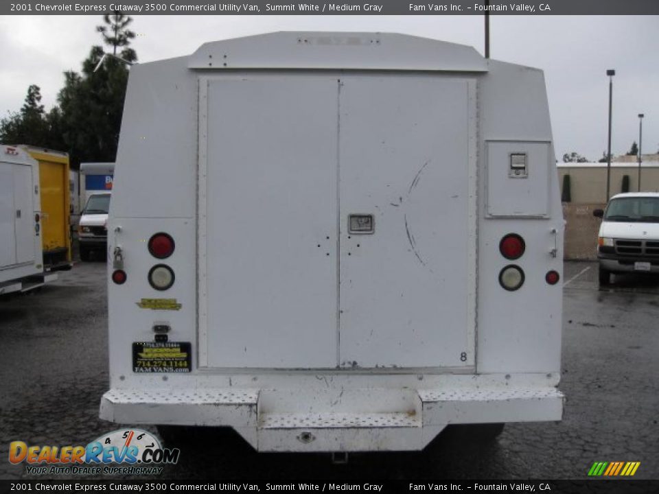 2001 Chevrolet Express Cutaway 3500 Commercial Utility Van Summit White / Medium Gray Photo #4