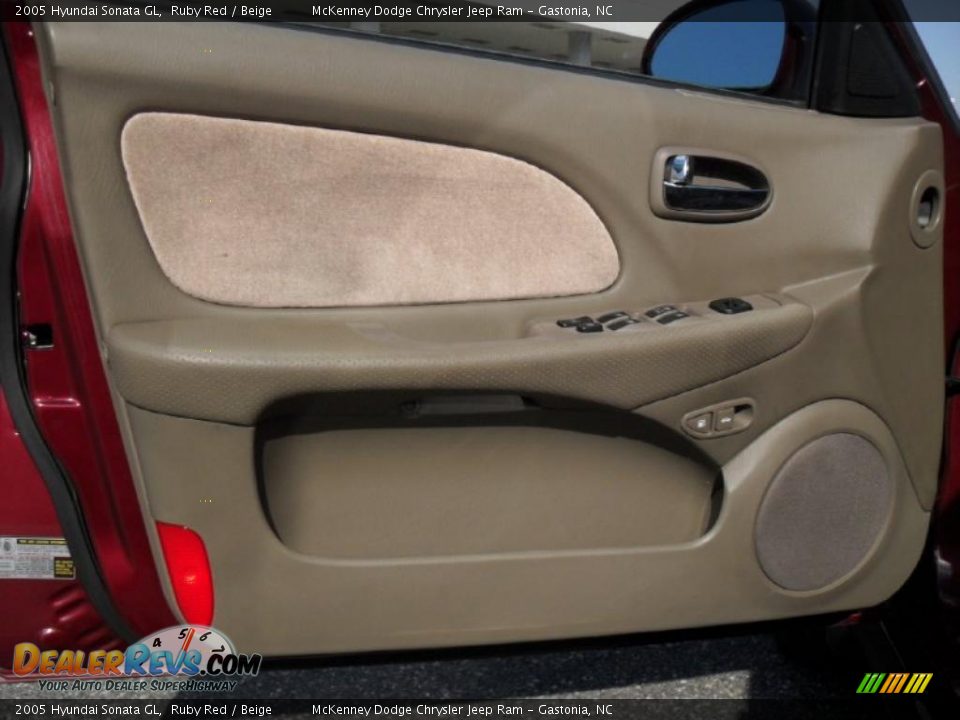 2005 Hyundai Sonata GL Ruby Red / Beige Photo #9