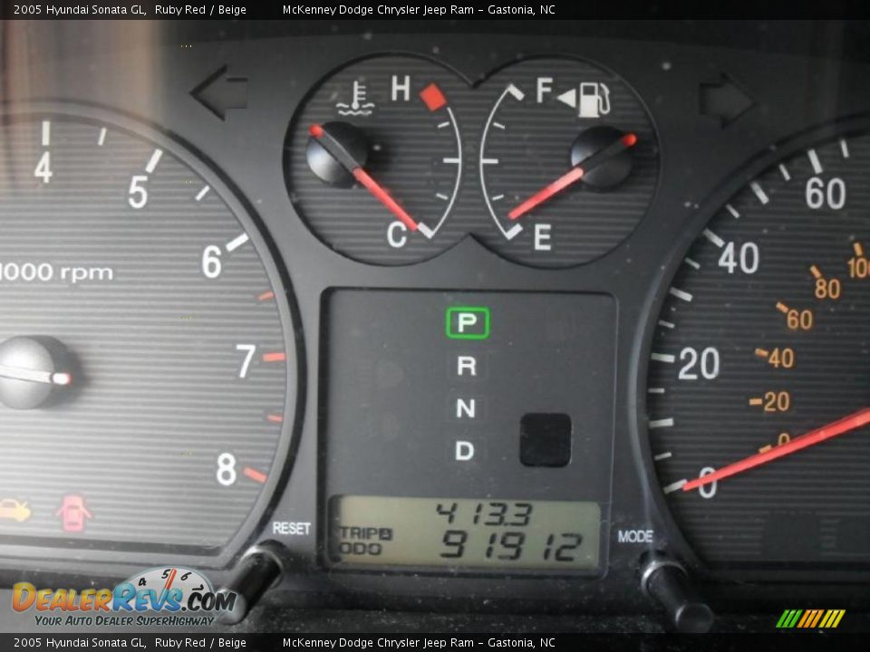 2005 Hyundai Sonata GL Ruby Red / Beige Photo #14