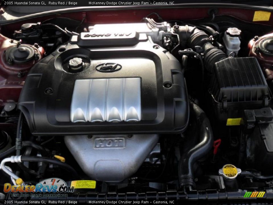 2005 Hyundai Sonata GL Ruby Red / Beige Photo #25